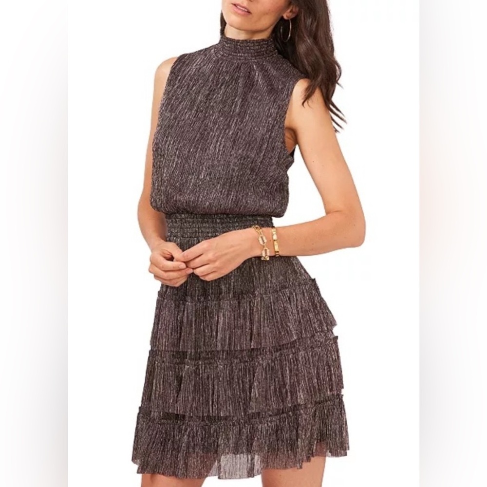👗 1.STATE Metallic Sleeveless Party Dress S